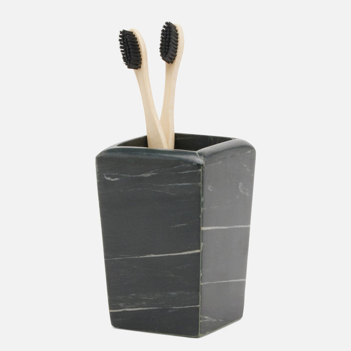 Kavala, Black , Brush Holder, Rounded Edges, Marble