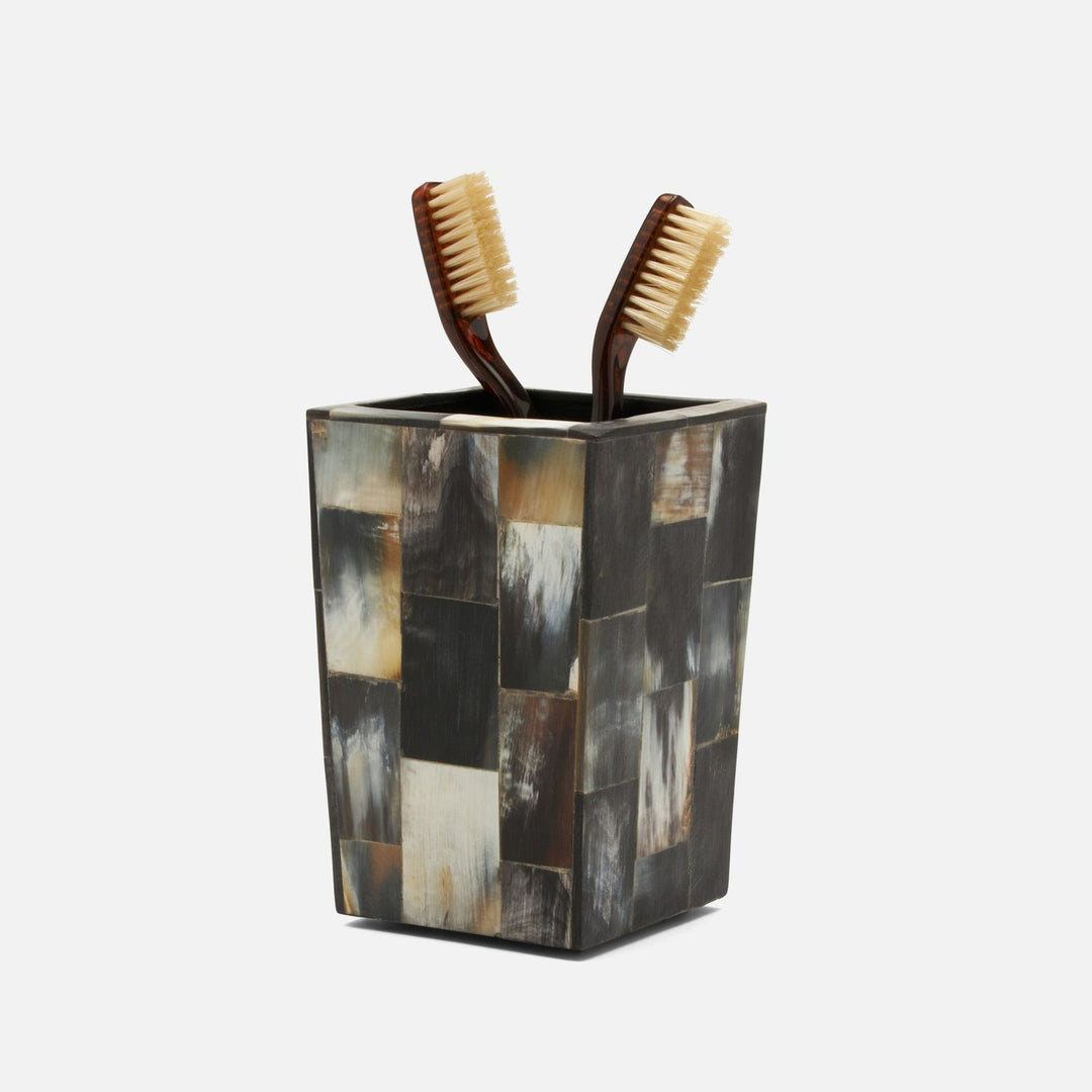Lark, Dark, Brush Holder, Square Tapered, Horn