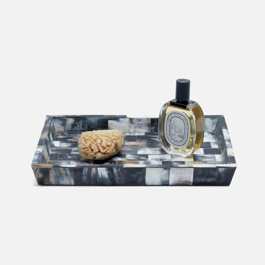 Lark, Dark, Large Tray, Rectangular Tapered, Horn