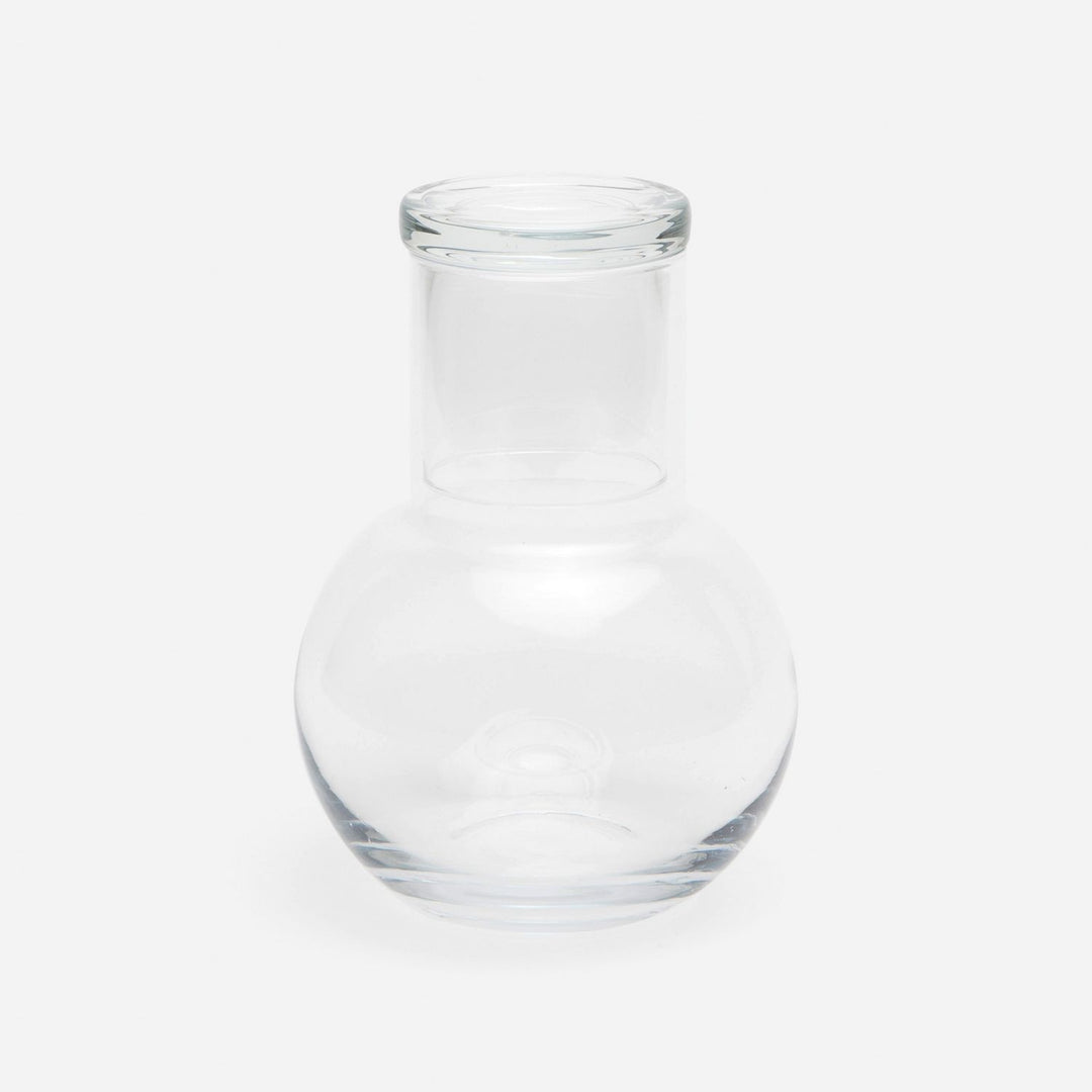 Lausanne, Round Carafe, Clear, Hand Blown Glass