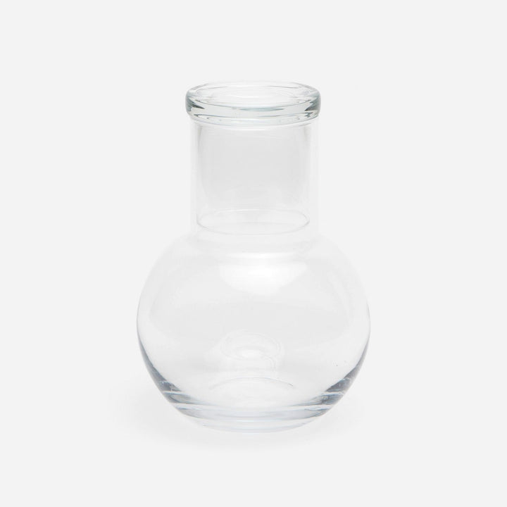 Lausanne, Round Carafe, Clear, Hand Blown Glass