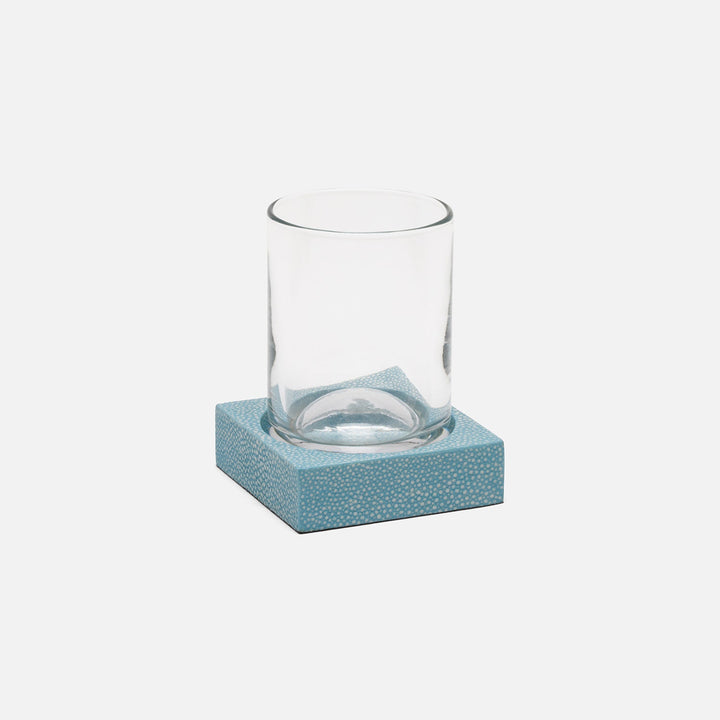 Manchester, Powder Blue, Tumbler Set, Square Straight, Realistic Faux Shagreen, Pack/2