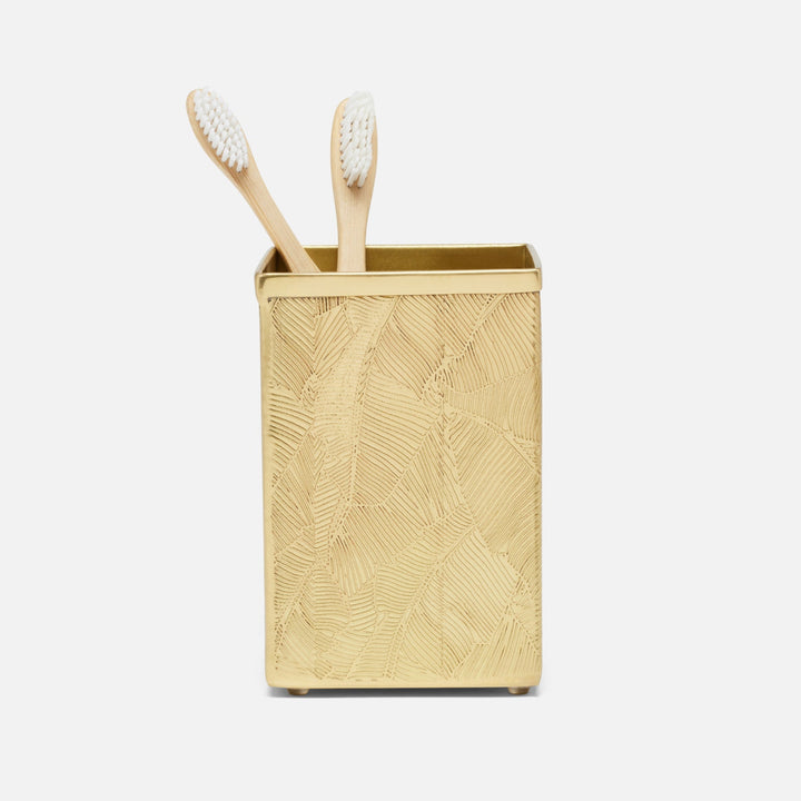 Mancora, Shiny Stainless Steel, Brush Holder, Square Straight, Etched Stainless Steel