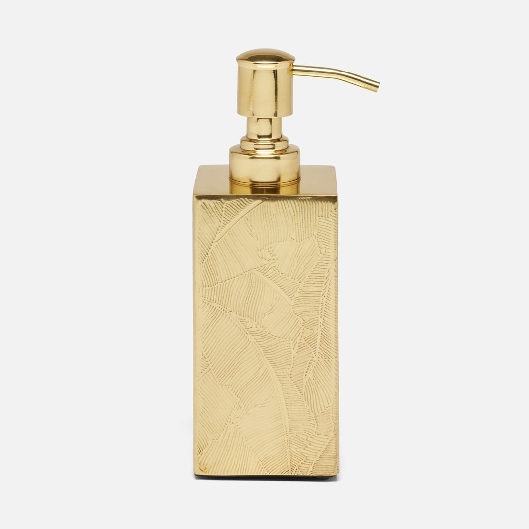 Mancora, Shiny Stainless Steel, Soap Pump, Square Straight, Etched Stainless Steel