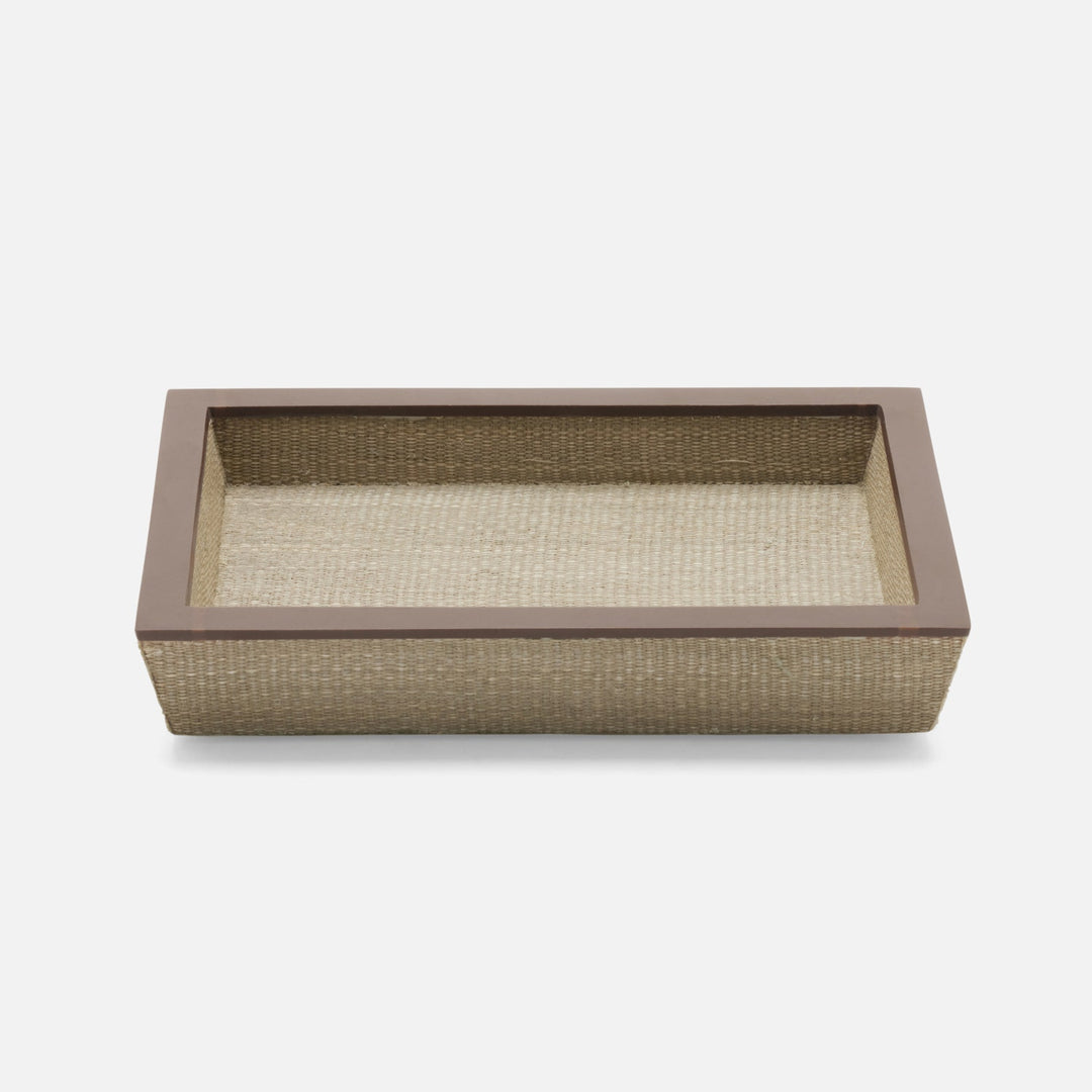 Maranello, Taupe/Brown, Soap Dish, Rectangular Tapered, Abaca/Resin