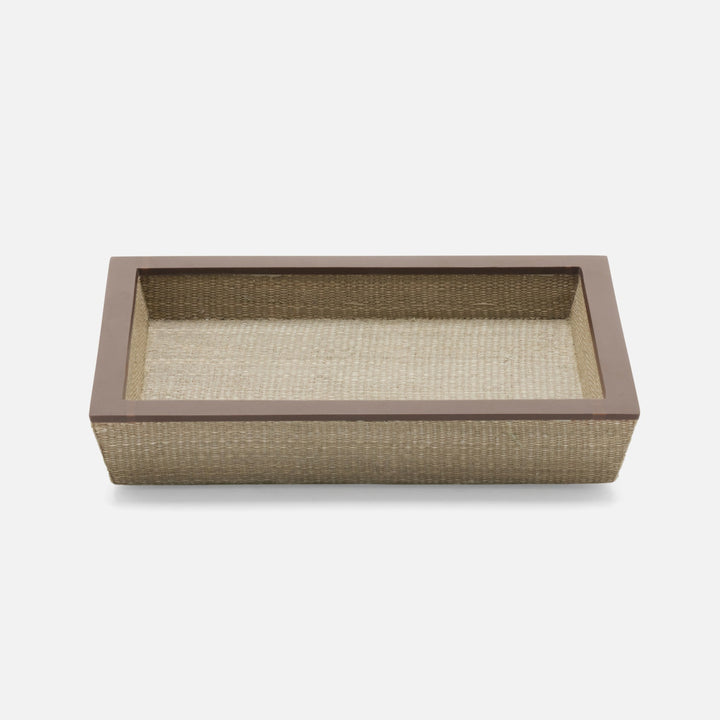 Maranello, Taupe/Brown, Soap Dish, Rectangular Tapered, Abaca/Resin