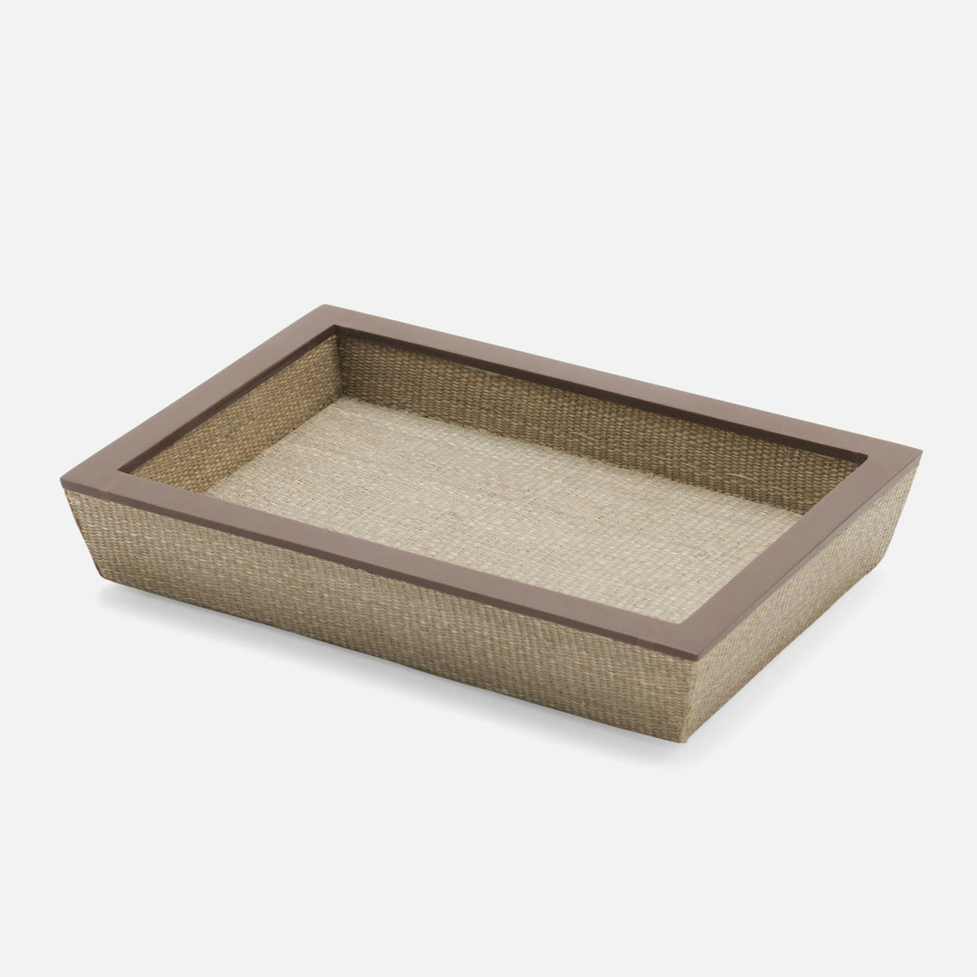 Maranello, Taupe/Brown, Soap Dish, Rectangular Tapered, Abaca/Resin