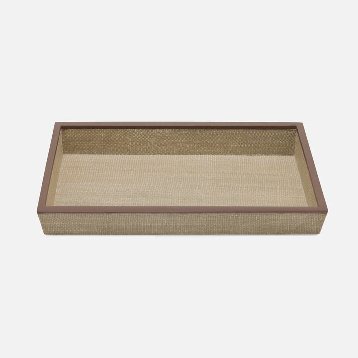 Maranello, Taupe/Brown, Tray, Rectangular Tapered, Large, Abaca/Resin