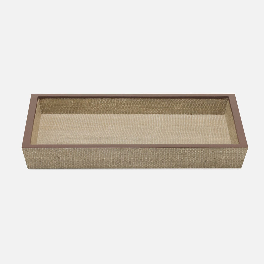 Maranello, Taupe/Brown, Tray, Rectangular Tapered, Medium, Abaca/Resin