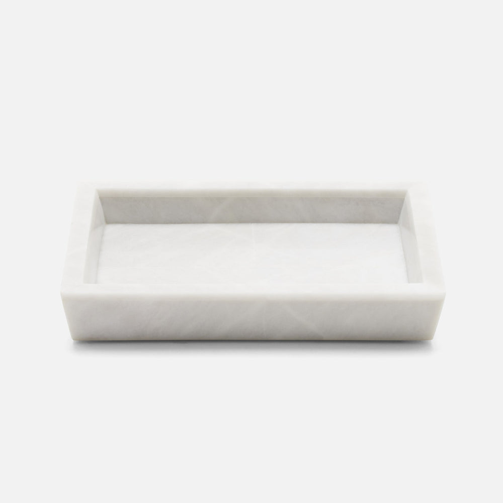 Milan, White, Soap Dish, Rectangular Tapered, Romblon Stone
