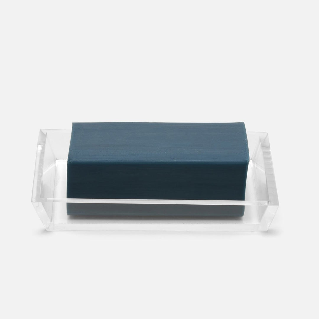 Monette, Clear, Soap Dish, Rectangular Tapered, Acrylic