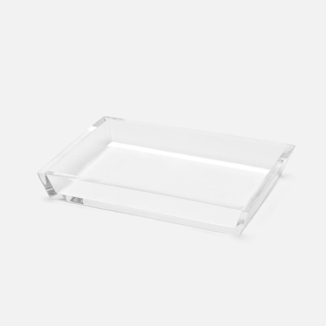 Monette, Clear, Soap Dish, Rectangular Tapered, Acrylic
