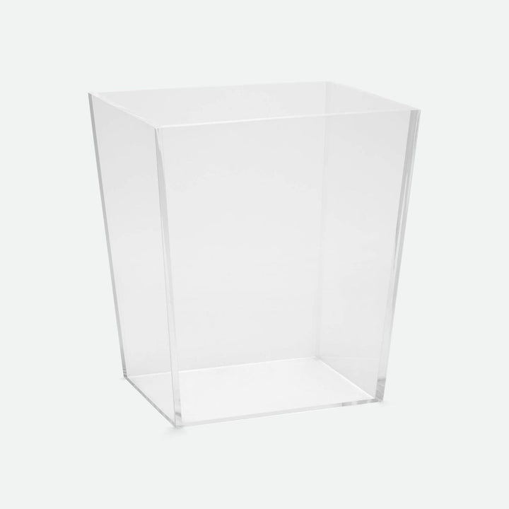 Monette, Clear, Wastebasket, Rectangular Tapered, Acrylic