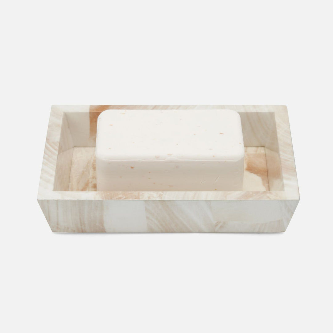 Palermo Ii, Soap Dish, Rectangular Tapered, Faux Clamstone