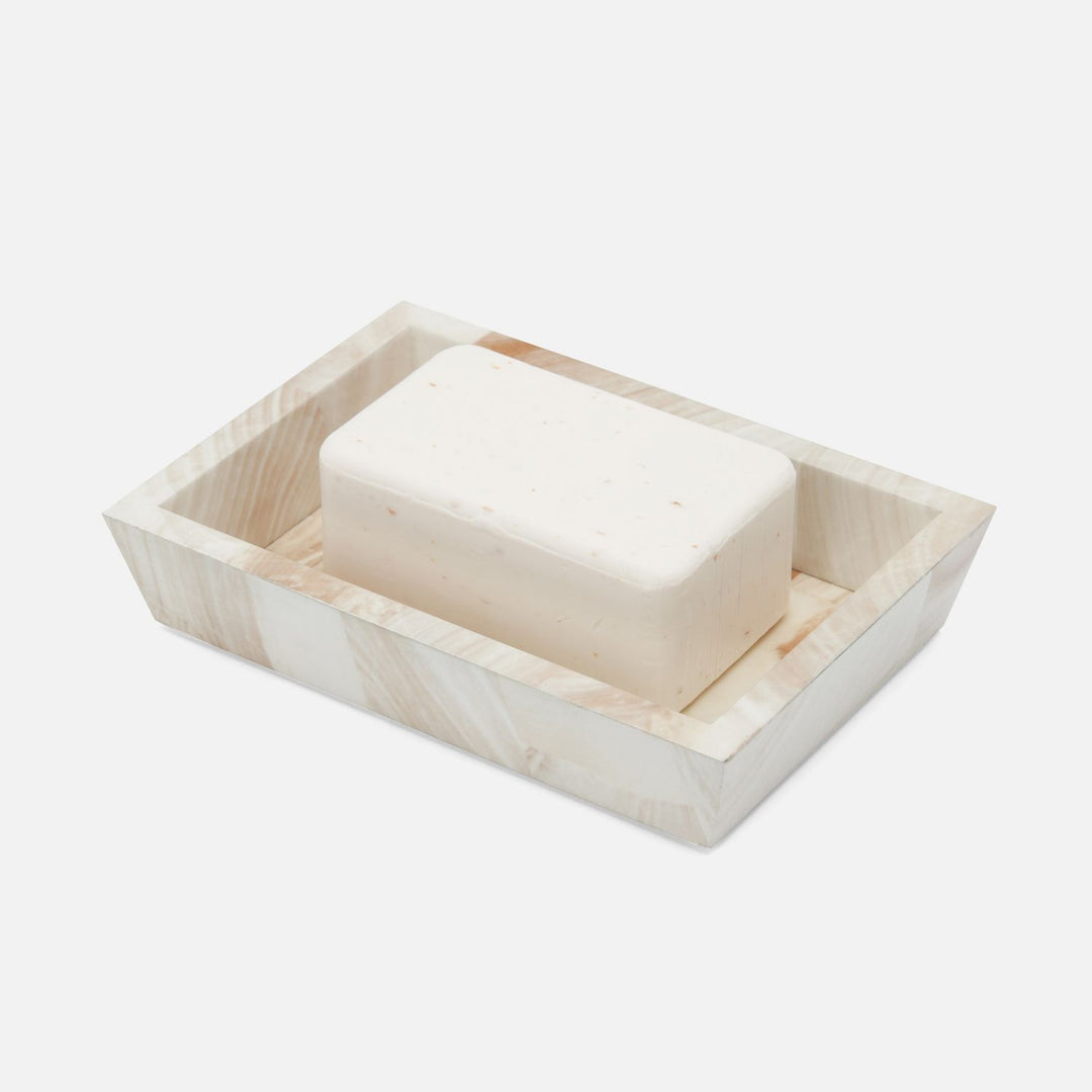 Palermo Ii, Soap Dish, Rectangular Tapered, Faux Clamstone