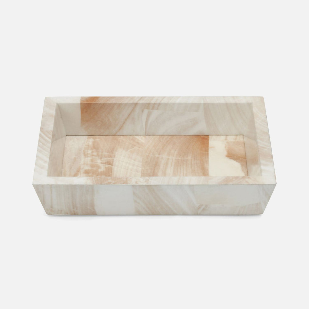 Palermo Ii, Soap Dish, Rectangular Tapered, Faux Clamstone