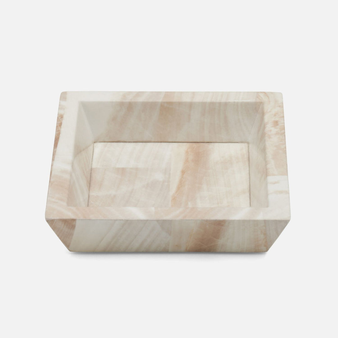 Palermo Ii, Soap Dish, Square Tapered, Faux Clamstone