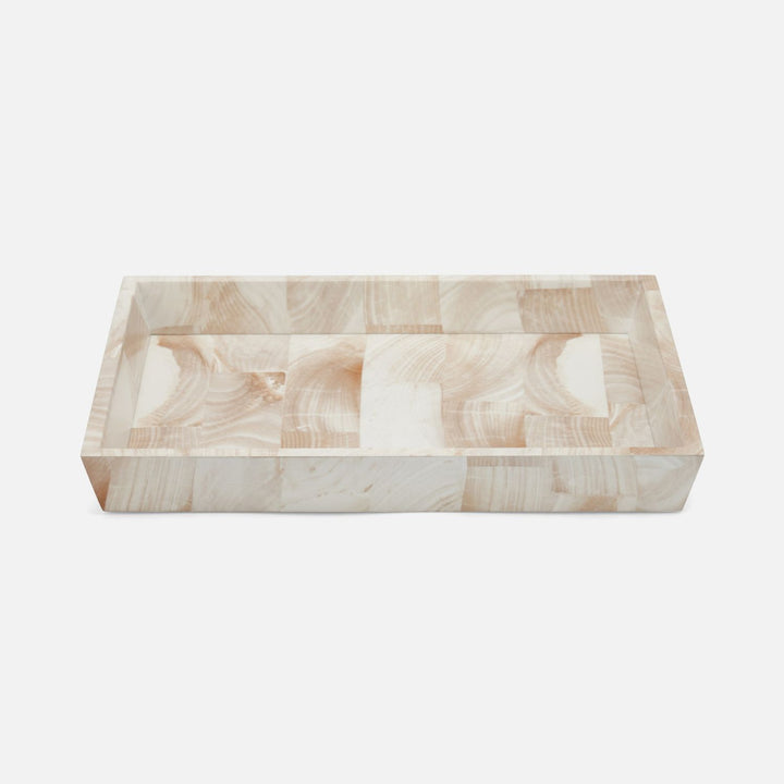 Palermo Ii, Large Tray, Rectangular Tapered, Faux Clamstone