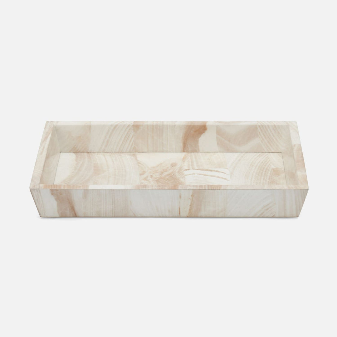 Palermo Ii, Medium Tray, Rectangular Tapered, Faux Clamstone