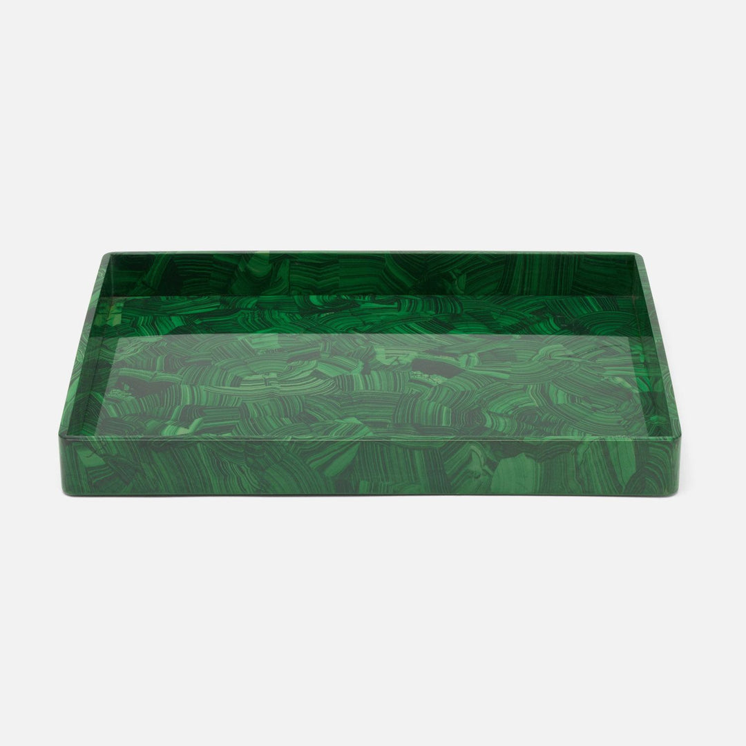 Porter, Faux Malachite, Tray, Large, Rectangular Straight
