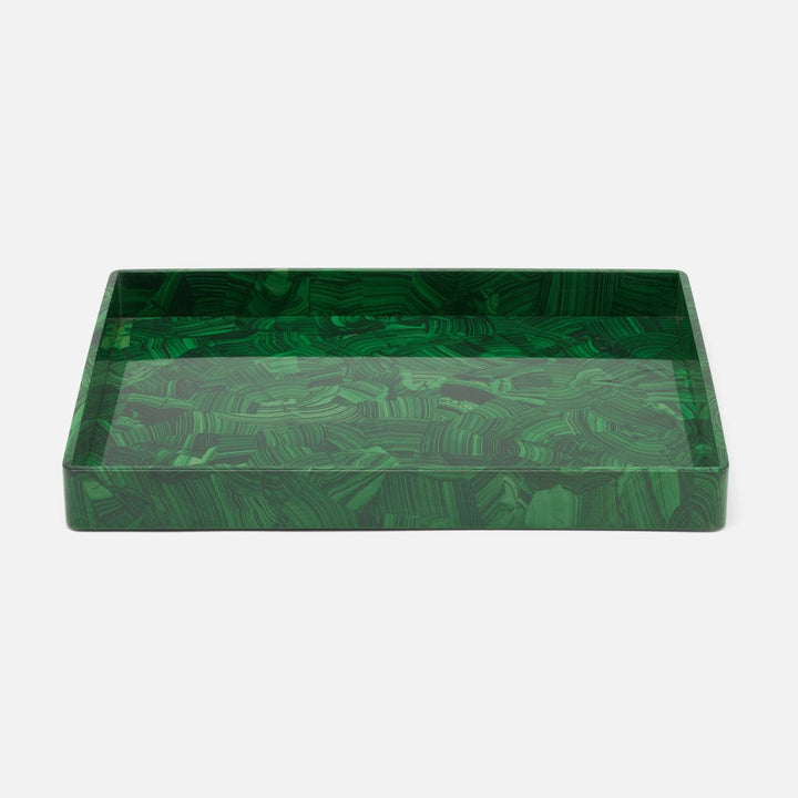Porter, Faux Malachite, Tray, Large, Rectangular Straight