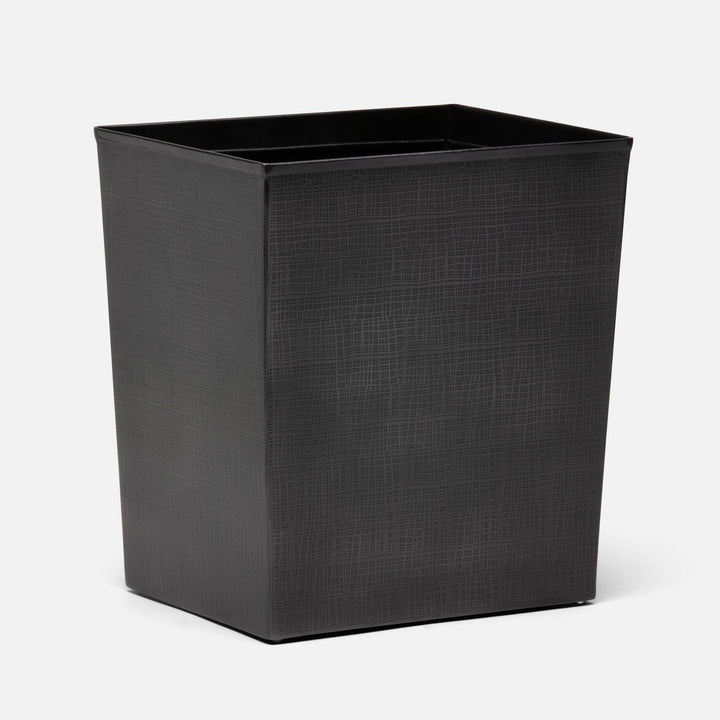 Remy, Antique Dark Nickel, Wastebasket, Rectangular Tapered, Textured Stainless Steel