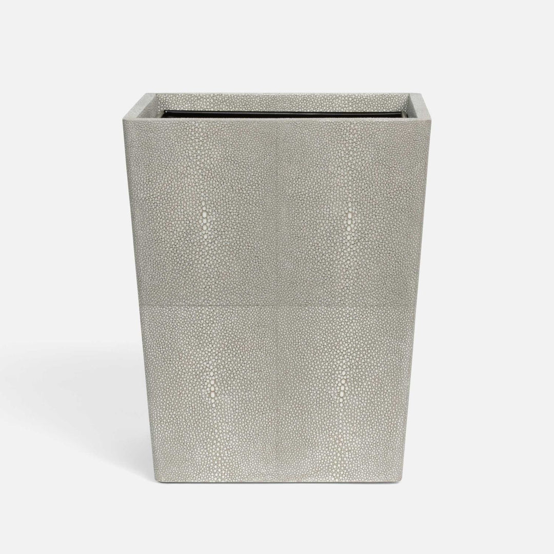Tenby, Sand, Wastebasket, Square Tapered, Realistic Faux Shagreen