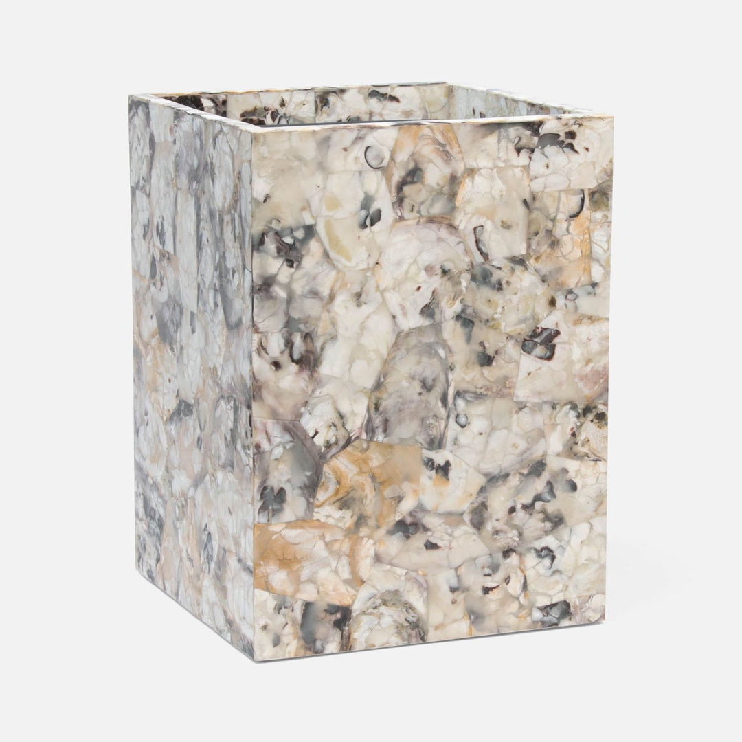 Tramore, Natural Laminated, Wastebasket, Square Straight, Oyster