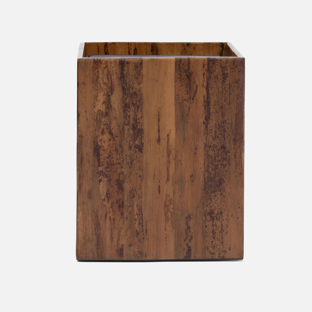 Varadero, Dark Stain, Wastebasket, Square Straight, Banana Leaf