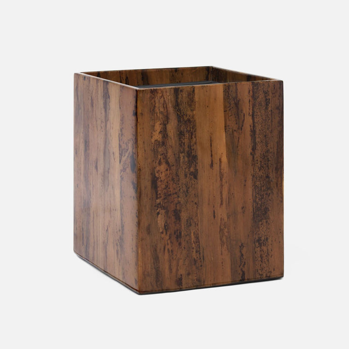 Varadero, Dark Stain, Wastebasket, Square Straight, Banana Leaf