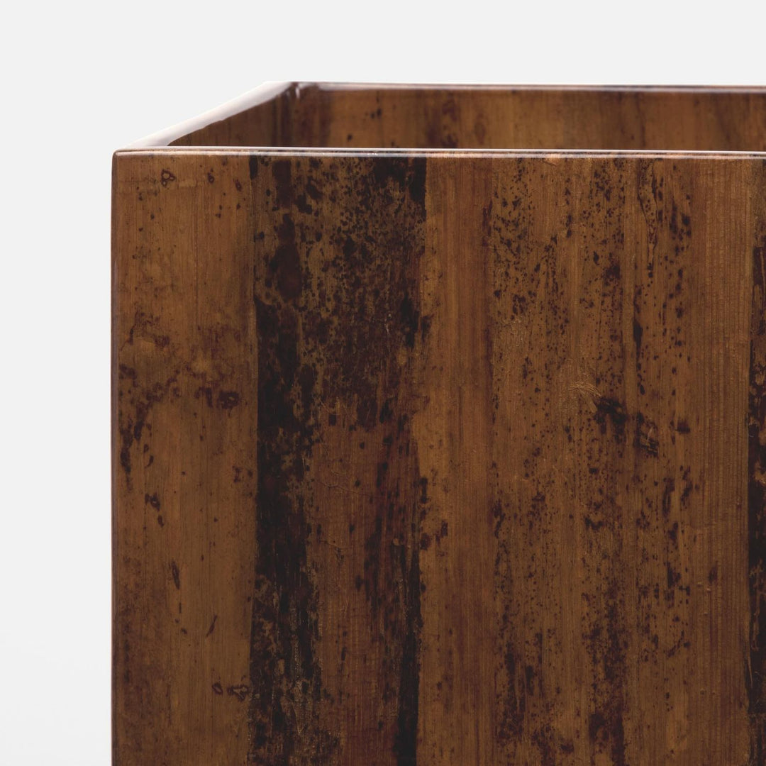 Varadero, Dark Stain, Wastebasket, Square Straight, Banana Leaf
