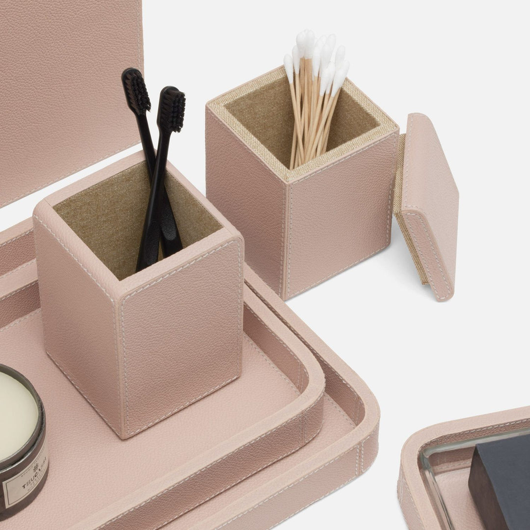 Victoria, Dusty Rose, Canister, Square Straight, Full Grain Leather
