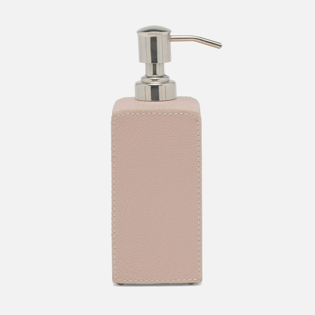 Victoria, Dusty Rose, Soap Pump, Square Straight, Full-Grain Leather
