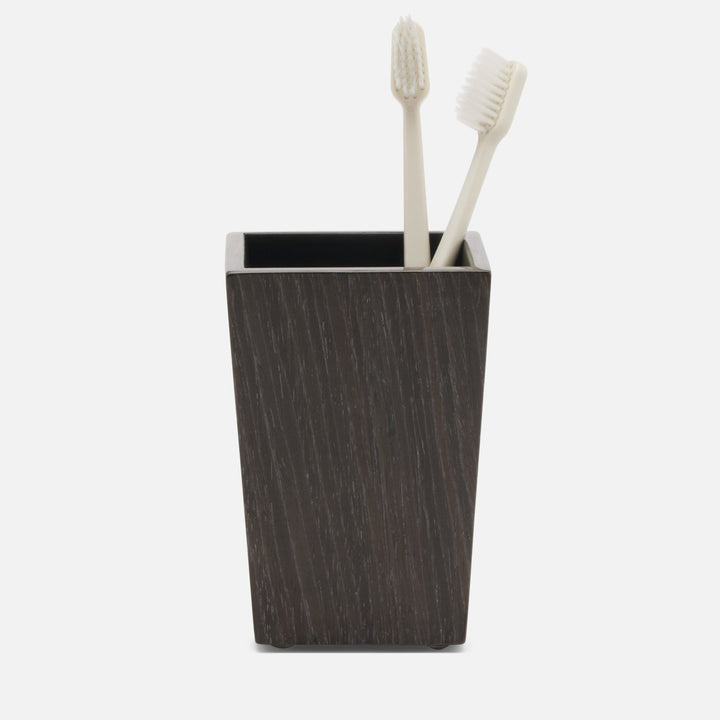 Westerly, Dark Oak, Brush Holder, Square Tapered, Veneer