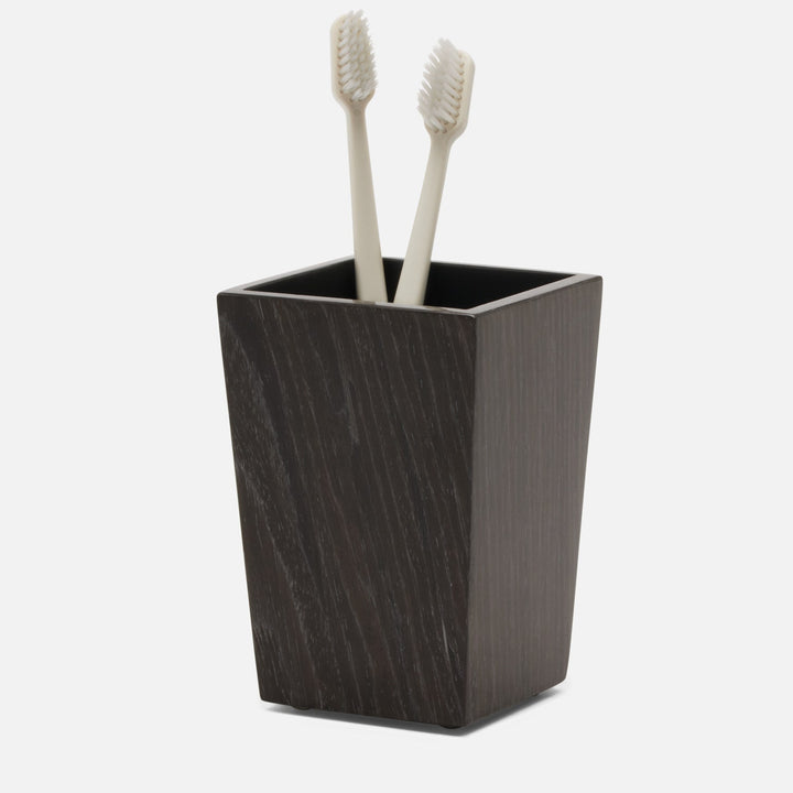 Westerly, Dark Oak, Brush Holder, Square Tapered, Veneer