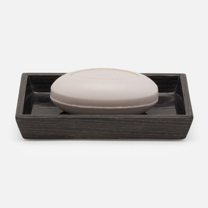 Westerly, Dark Oak, Soap Dish, Rectangular Tapered, Veneer