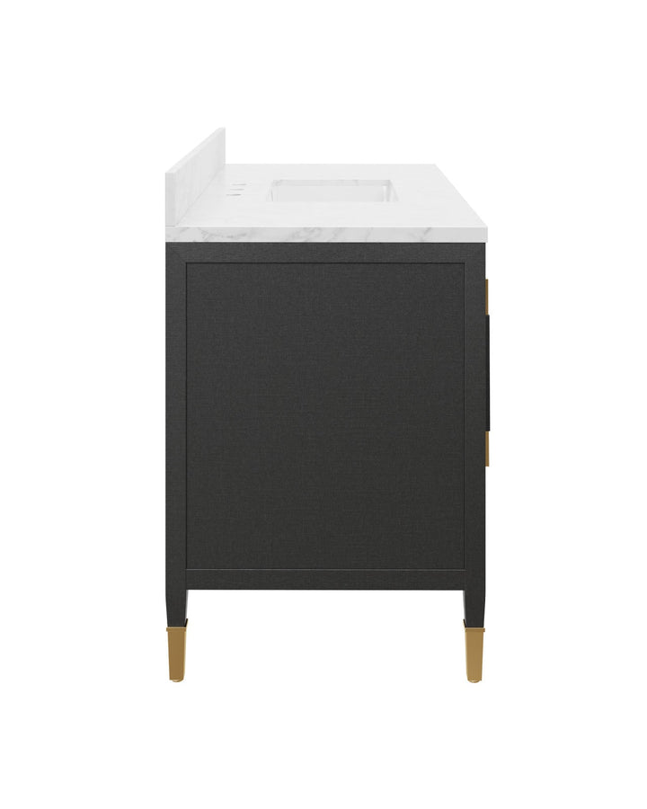 Vanities Verona 48" Black Vanity with Rectangular Undermount Sink