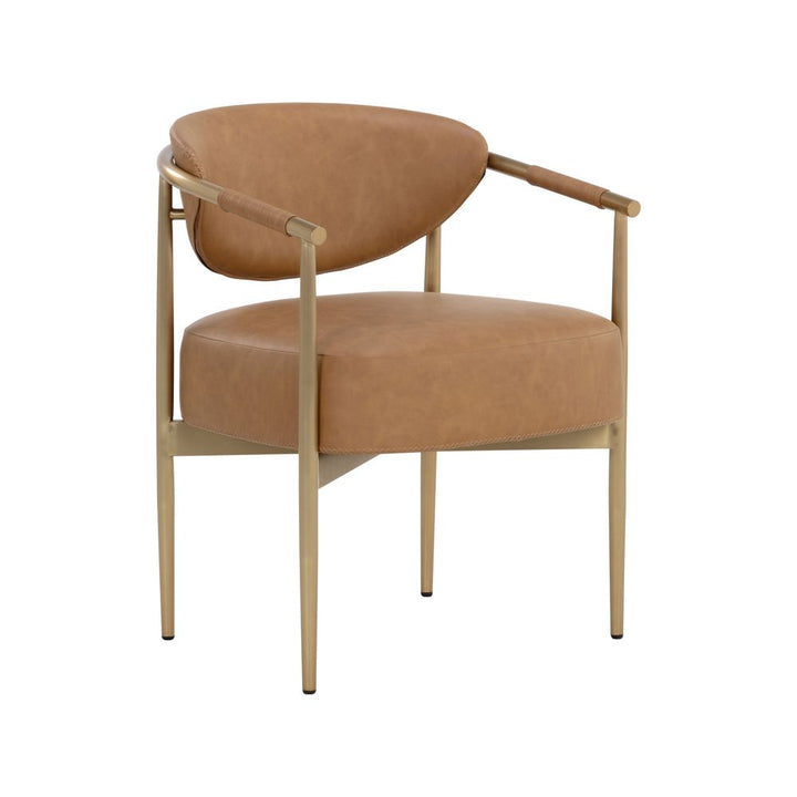 Dining Chairs Heloise Dining Armchair - Milliken Cognac