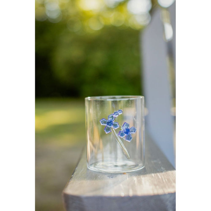 Flowers Cocktail Glasses, 4pc Set of 2