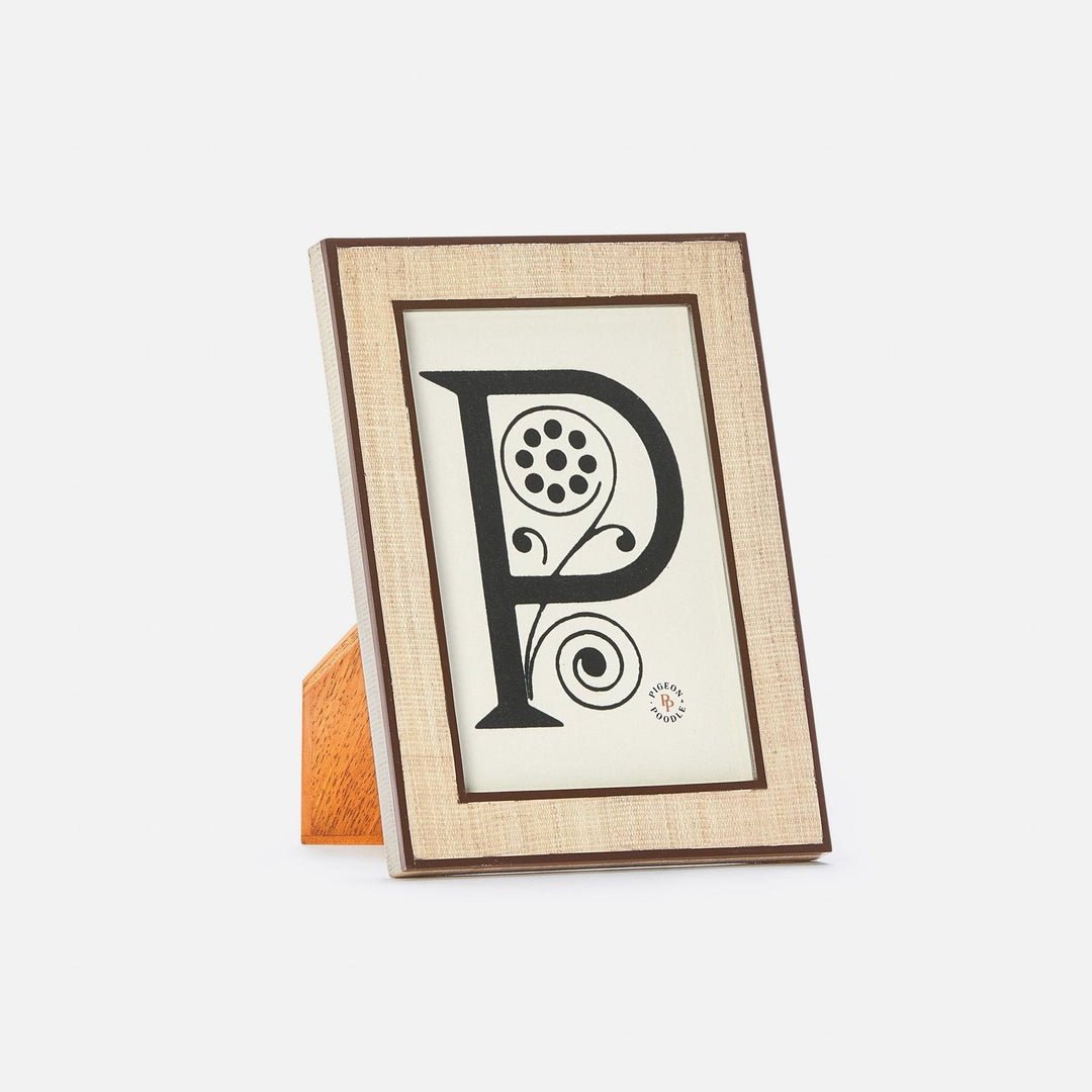 Aberdeen, Beige/Brown, Frame, 4"X6", Abaca/Resin