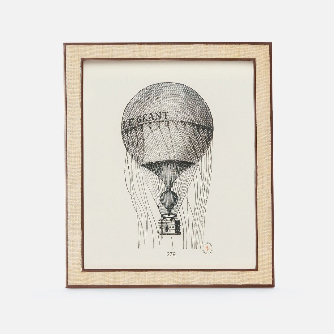 Aberdeen, Beige/Brown, Frame, 8"X10", Abaca/Resin