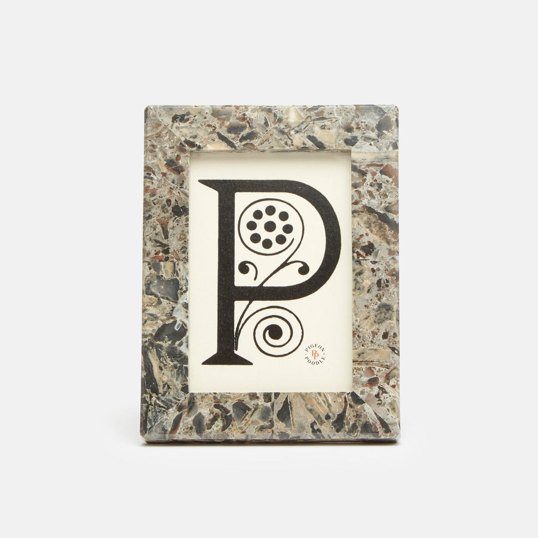 Corsica, Mixed Gray, Frame, 4"X6", Marble