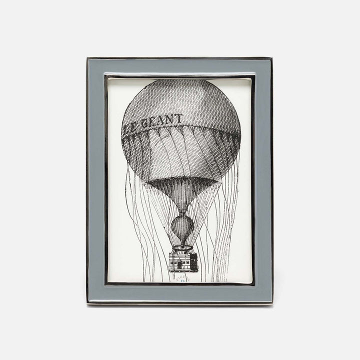 Delphi, Gray/Silver, Frame, 5"X7", Enamel/Aluminum