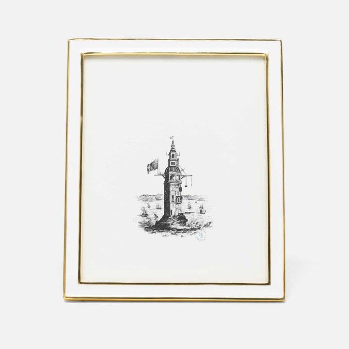 Delphi, White/Gold, Frame, 8"X10", Enamel/Aluminum