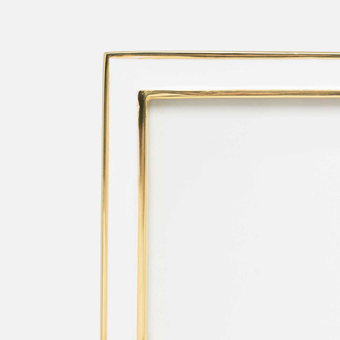Delphi, White/Gold, Frame, 8"X10", Enamel/Aluminum