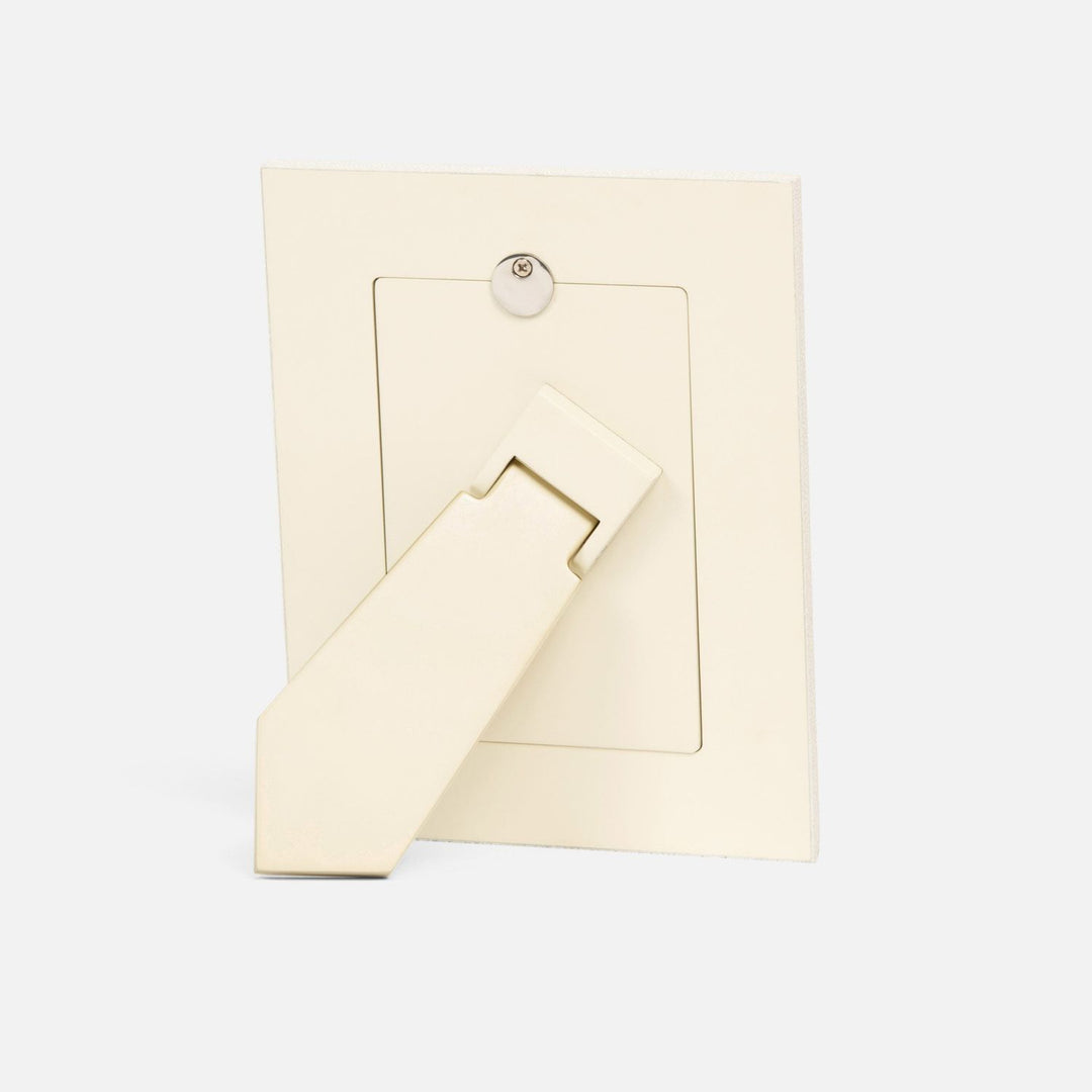 Dorchester, Blanc Br, Frame, 5"X7", Realistic Faux Shagreen
