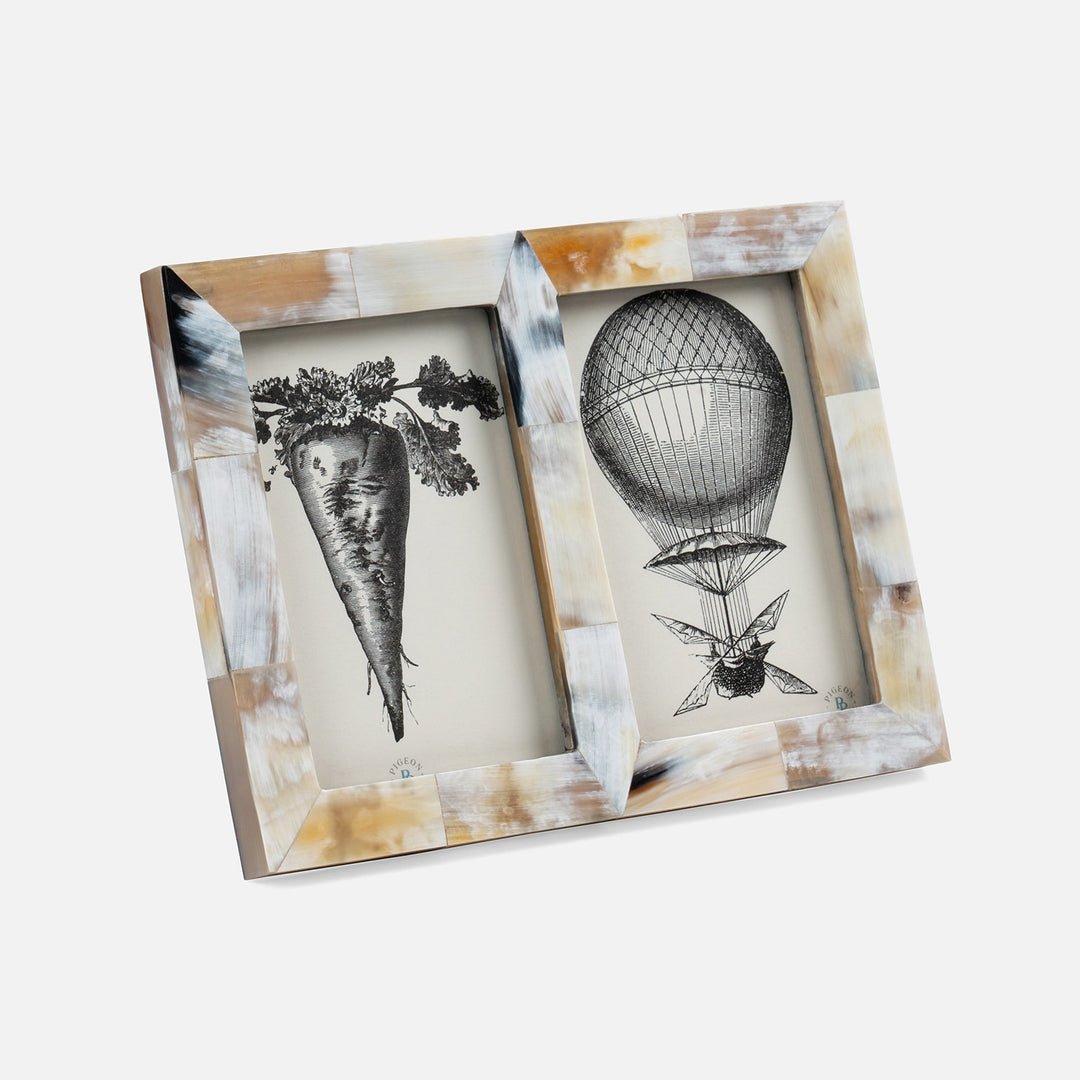 Essen, Natural, Double Frame, 4"X6", Horn