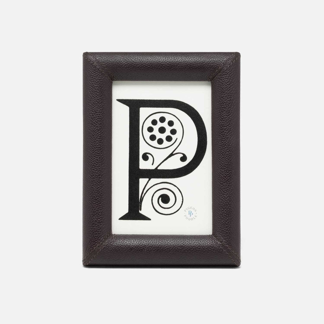 Eton, Aubergine, Frame, 4"X6", Full-Grain Leather