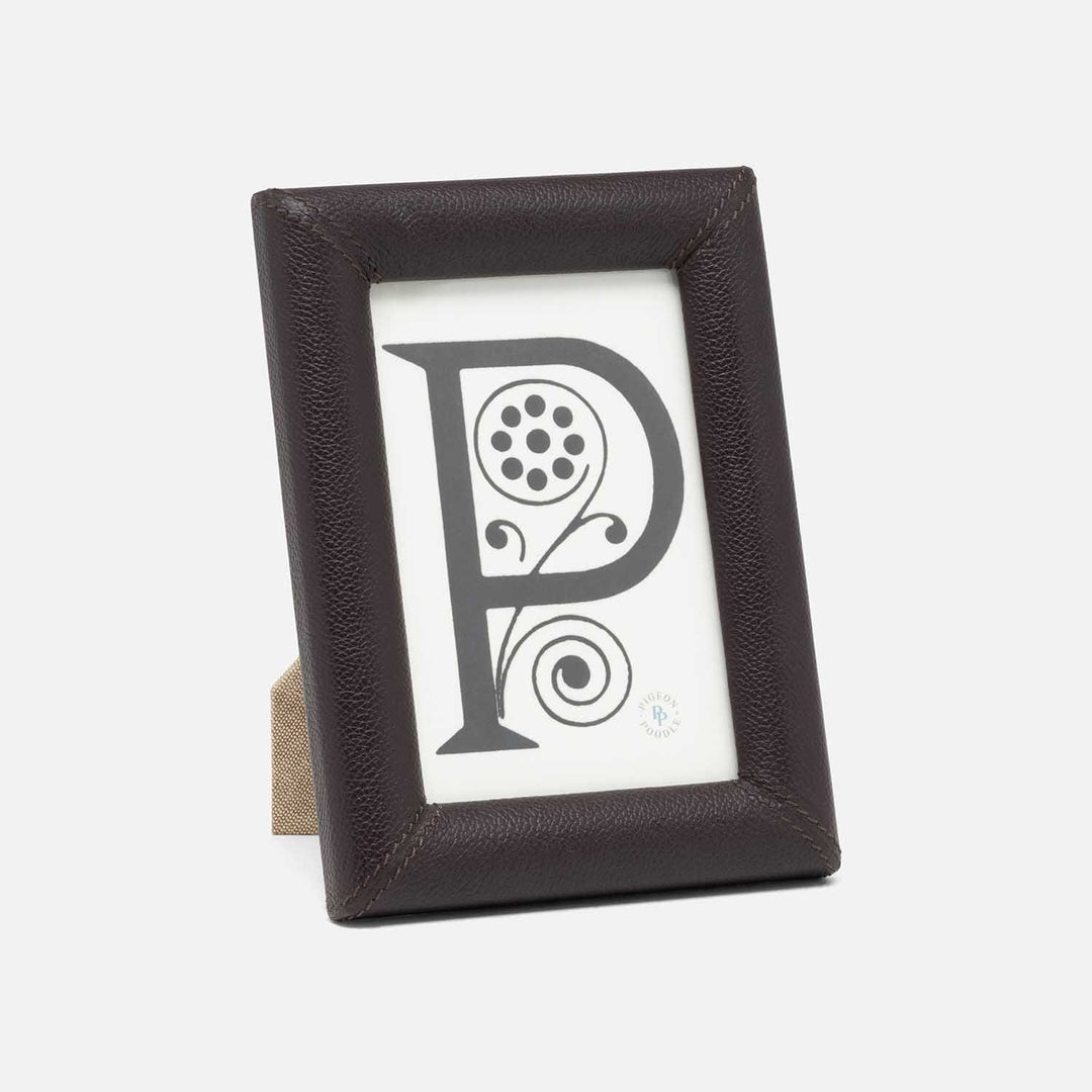 Eton, Aubergine, Frame, 4"X6", Full-Grain Leather