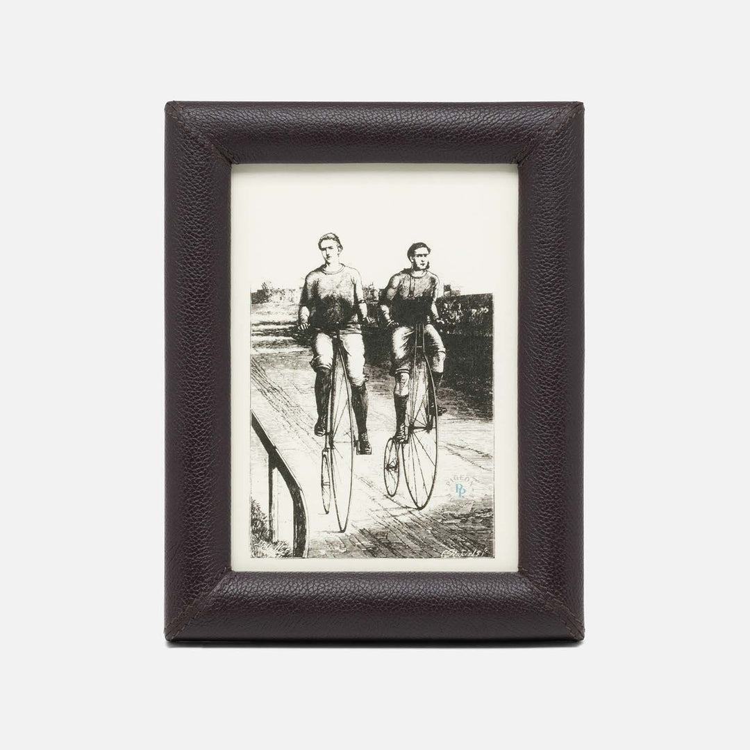 Eton, Aubergine, Frame, 5"X7", Full-Grain Leather